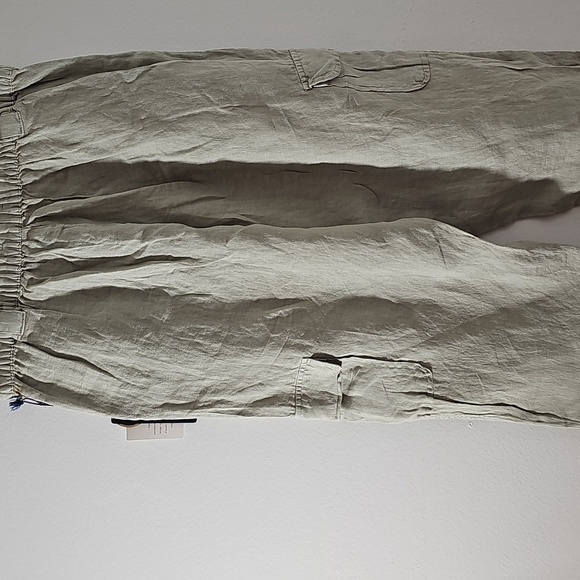 Womens Linen Casual Cargo Pants, Rachel Roy Size Meduim. Khahi - Picture 5 of 9